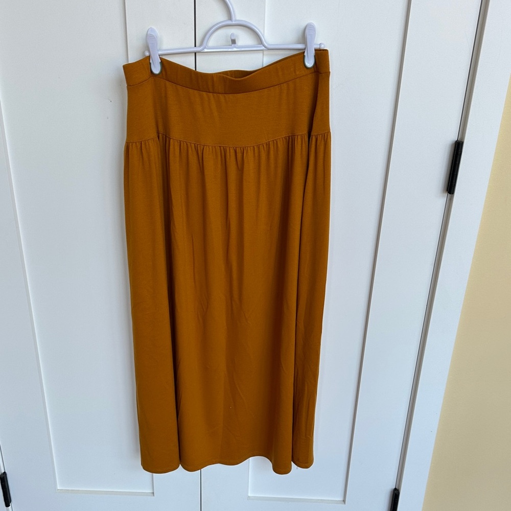 Eileen Fisher Mustard/Pumpkin Skirt Size XS